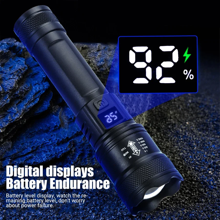 9900LM Powerful LED Flashlight - đánh giá và giá Fish Finder Battery